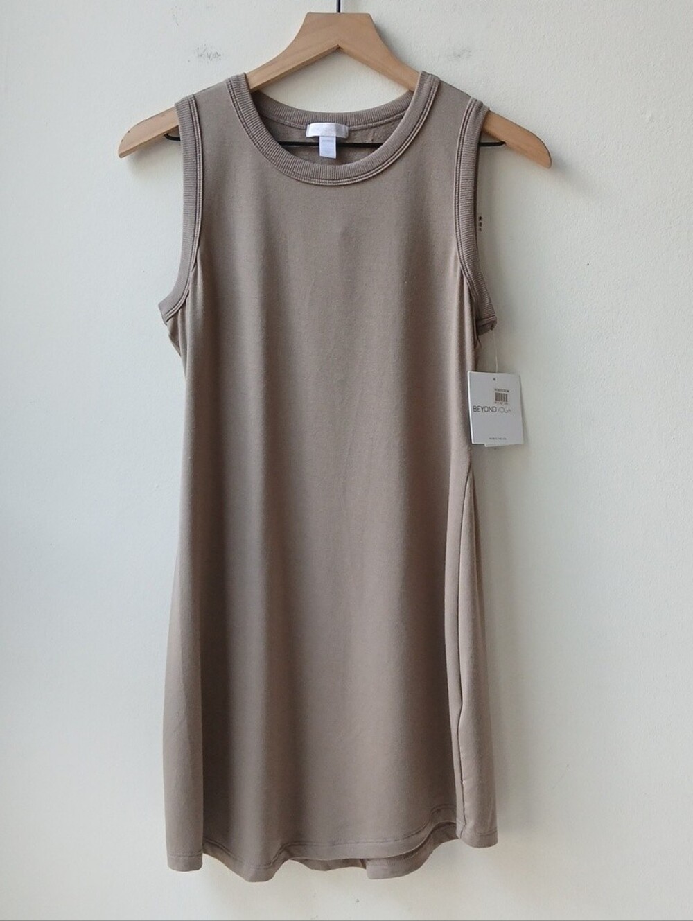 Beyond Yoga Out Of Town Dress Oyster Women's XS NWT